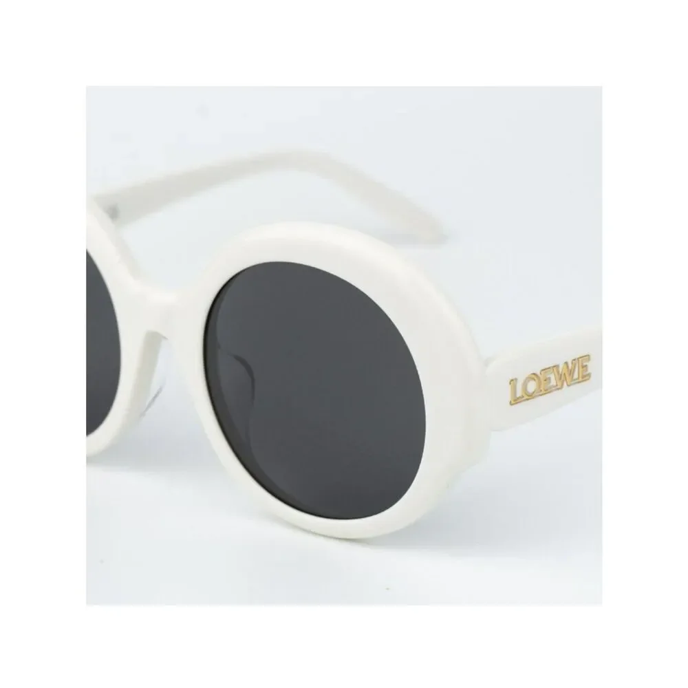 Loewe Women Sunglasses Ivory Grey Round LW40135F 25A NEW AUTHENTIC